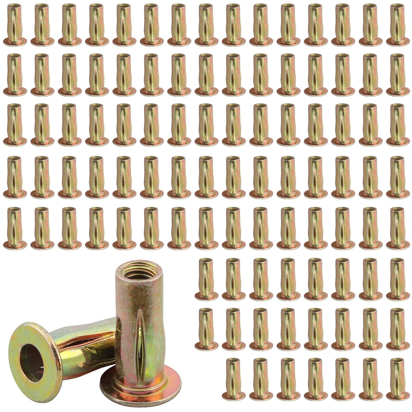 100 Pack Multi-Grip Rivet Nut Kit for Various Applications
