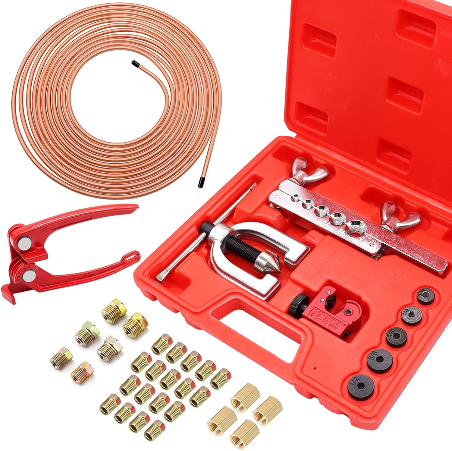 25 ft Copper Coated Brake Line Kit with Flaring Tool and Bender