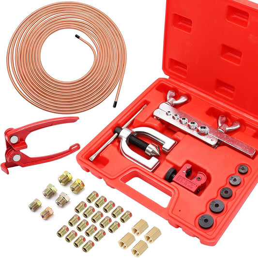 25 ft Copper Coated Brake Line Kit with Flaring Tool and Bender