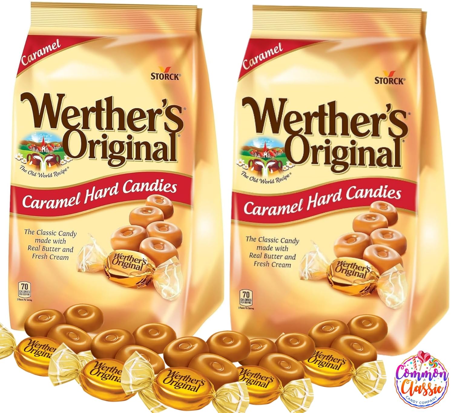 Werther's Original Caramel Hard Candy, Bulk Size for Sweet Treats