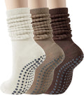 Toamour Women's Non-Slip Pilates Socks - 3 Pairs