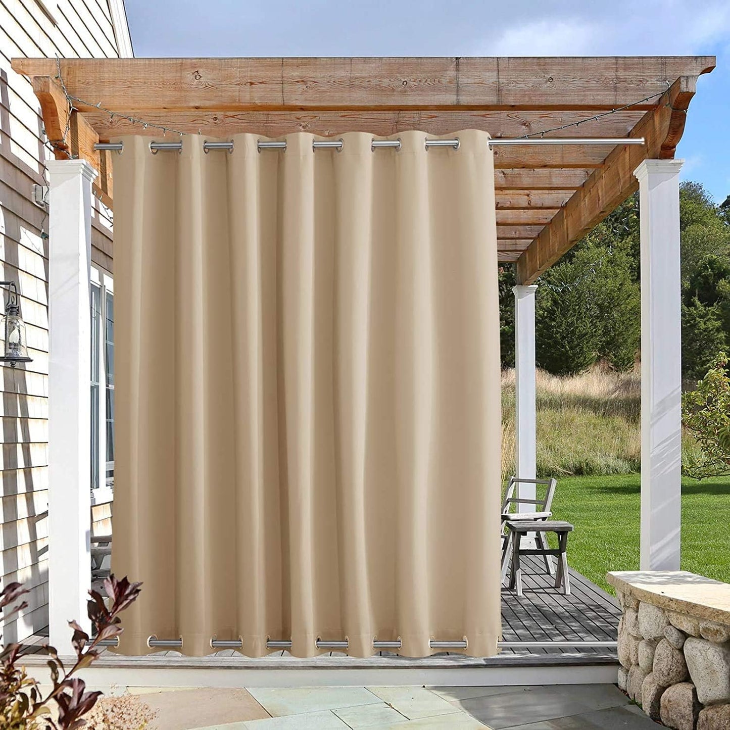 NICETOWN Outdoor Curtain for Patio Waterproof and Windproof