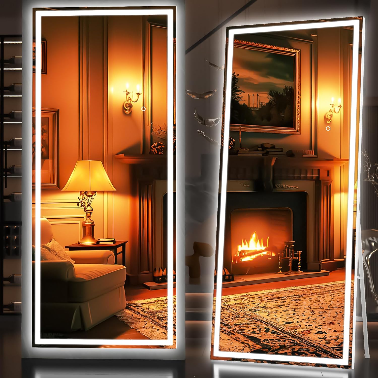 Hasipu Full Length Mirror with Lights - Dimmable LED Design