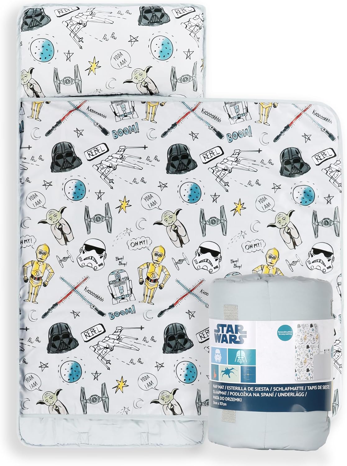 Star Wars Kids Nap Mat with Pillow & Blanket for Sleepovers