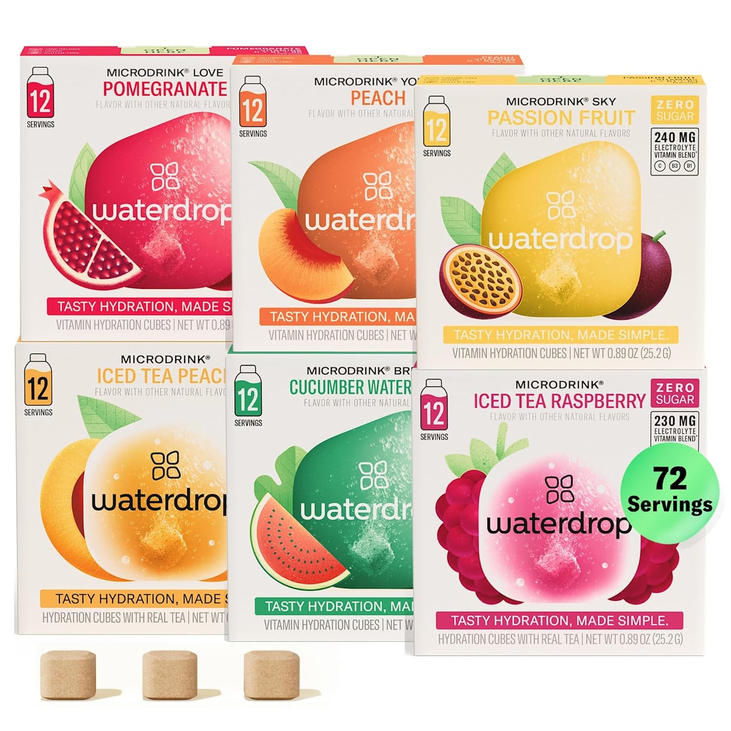 Waterdrop Hydration Cubes with Vitamin C and Electrolytes Pack