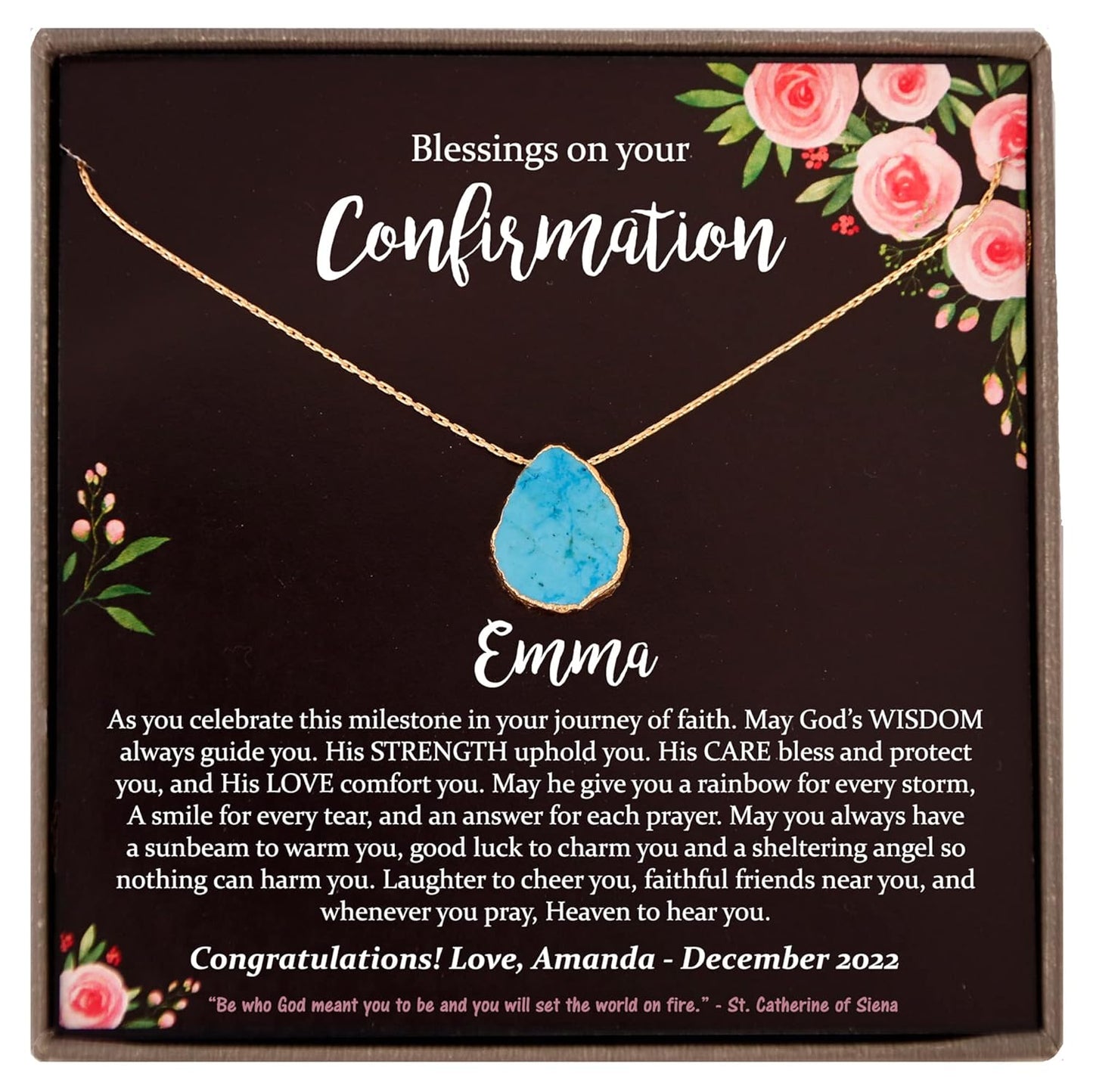 Personalized Confirmation Gifts for Girls - Gemstone Necklace