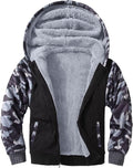 Boys Hoodie Zip Up Fleece Lined Jacket for Ages 6-15 - Sherpa Warmth