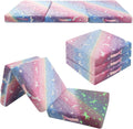 Glow Rainbow Unicorn Foldable Floor Mattress for Kids - Trifold Nap