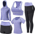 Women 5 PCS Workout Clothes Set - Versatile Exercise Outfit Set