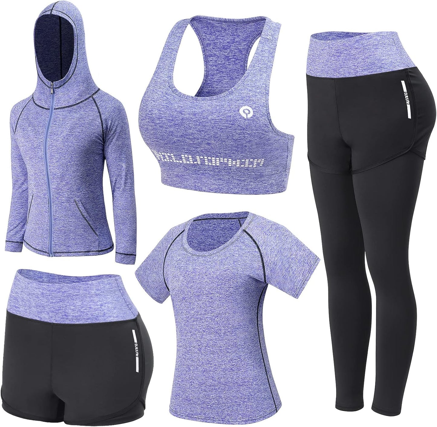 Women Workout Clothes Set 5 PCS for Ultimate Comfort and Style