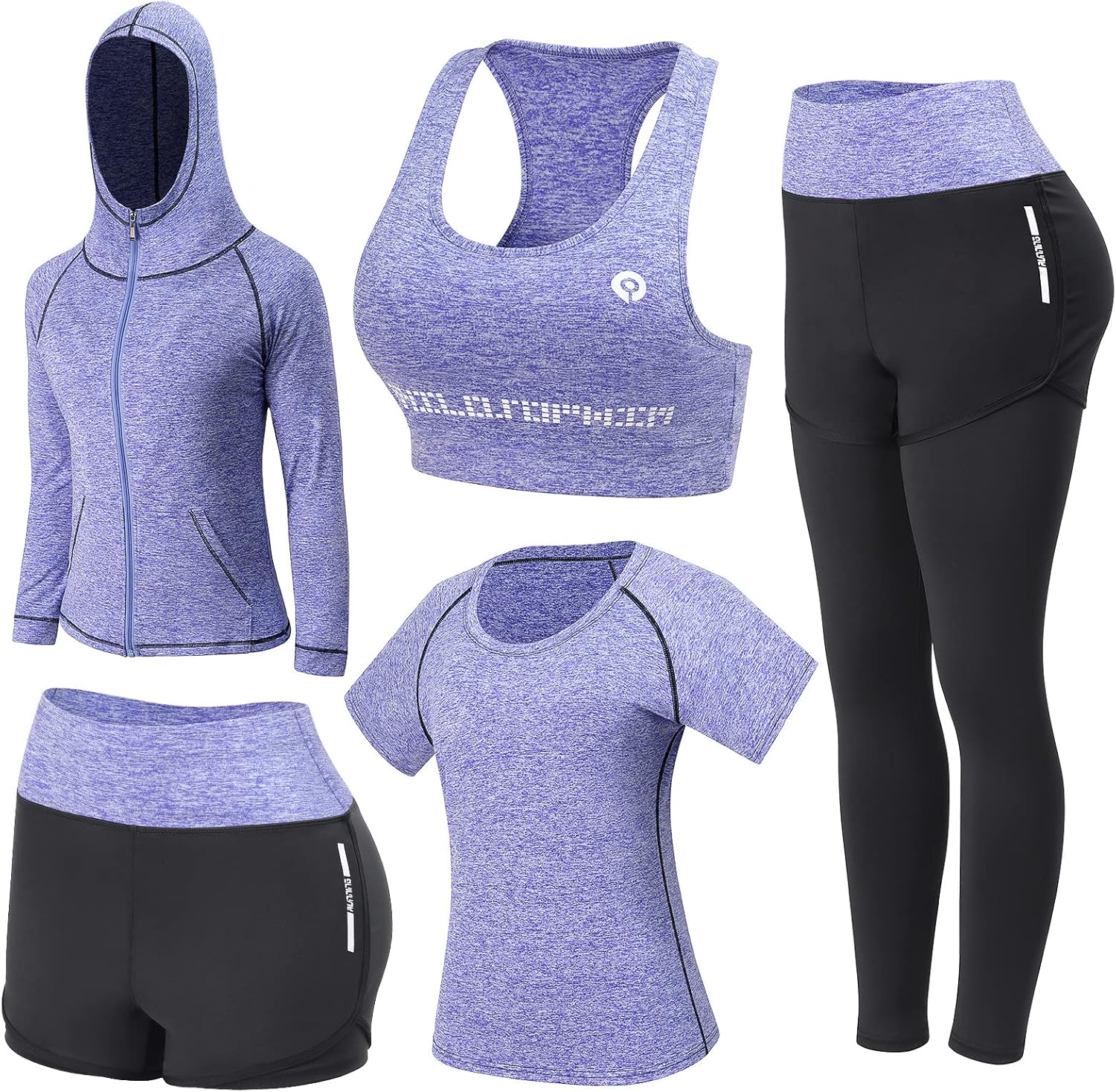 Women Workout Clothes Set 5 PCS for Ultimate Comfort and Style