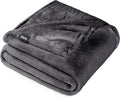 King Size Microplush Fleece Blanket - Forged Iron Grey, Ultra-Soft