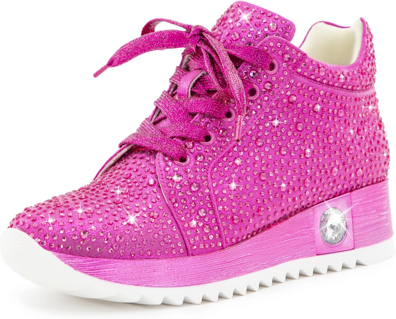 Women's Fashion Glitter Sneakers Platform Wedge Shoes for Style
