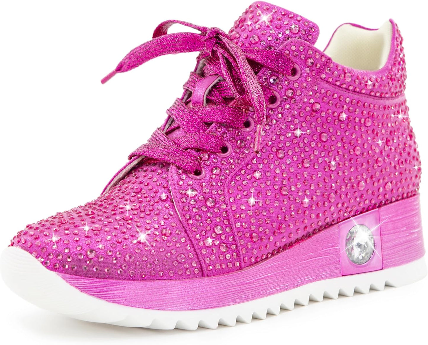 Women's Fashion Glitter Sneakers Platform Wedge Shoes for Style