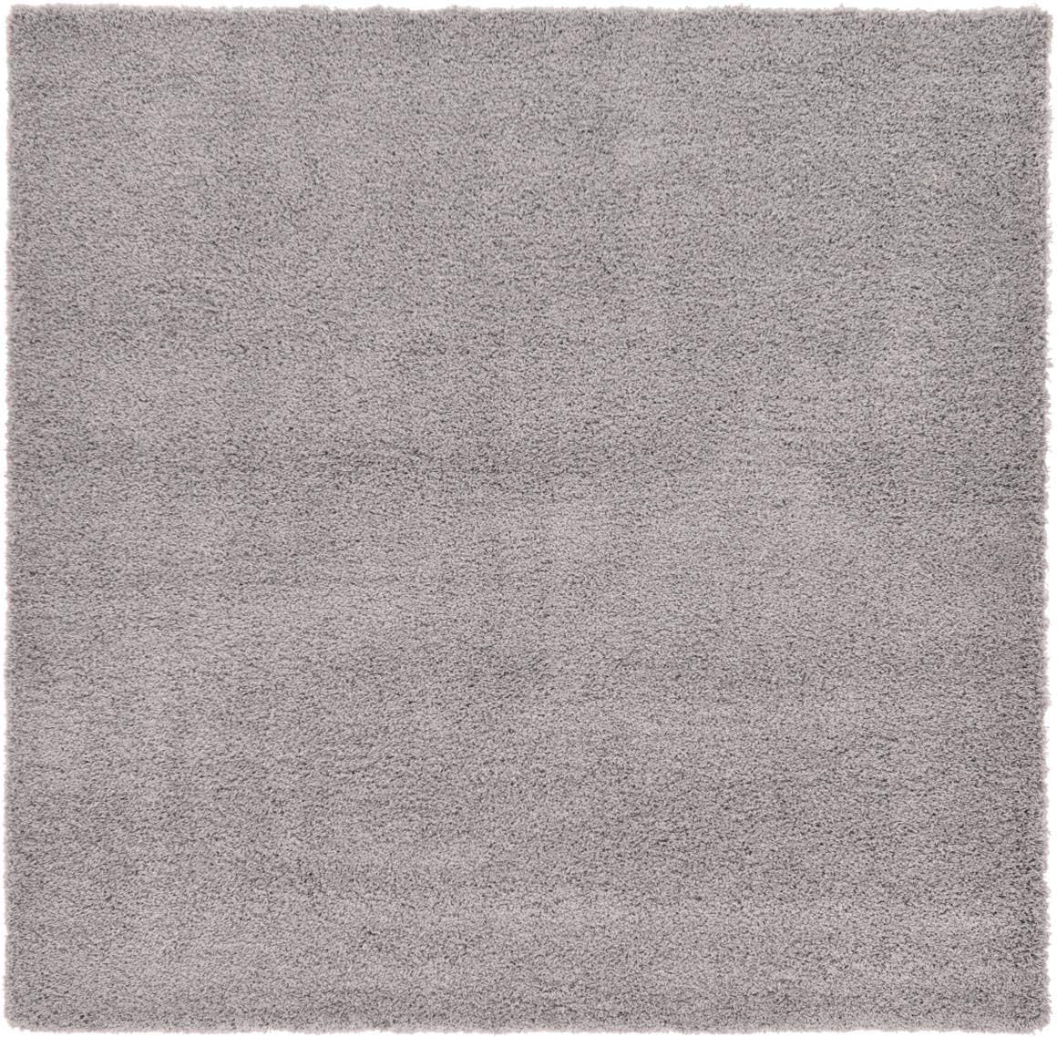 Unique Loom Solid Shag Collection Area Rug in Cloud Gray