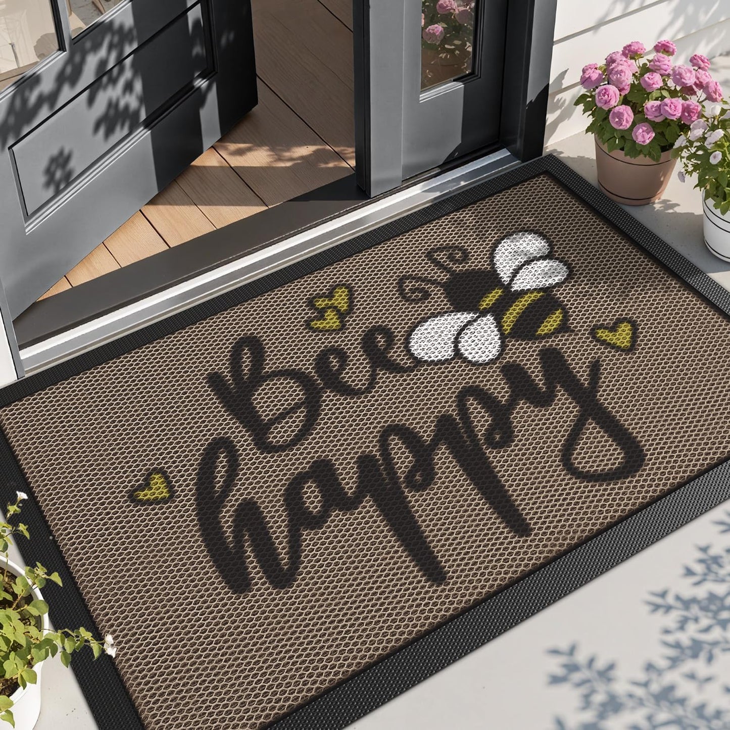 LUMI Outside Welcome Door Mat 32x59, Non Slip Durable Rubber