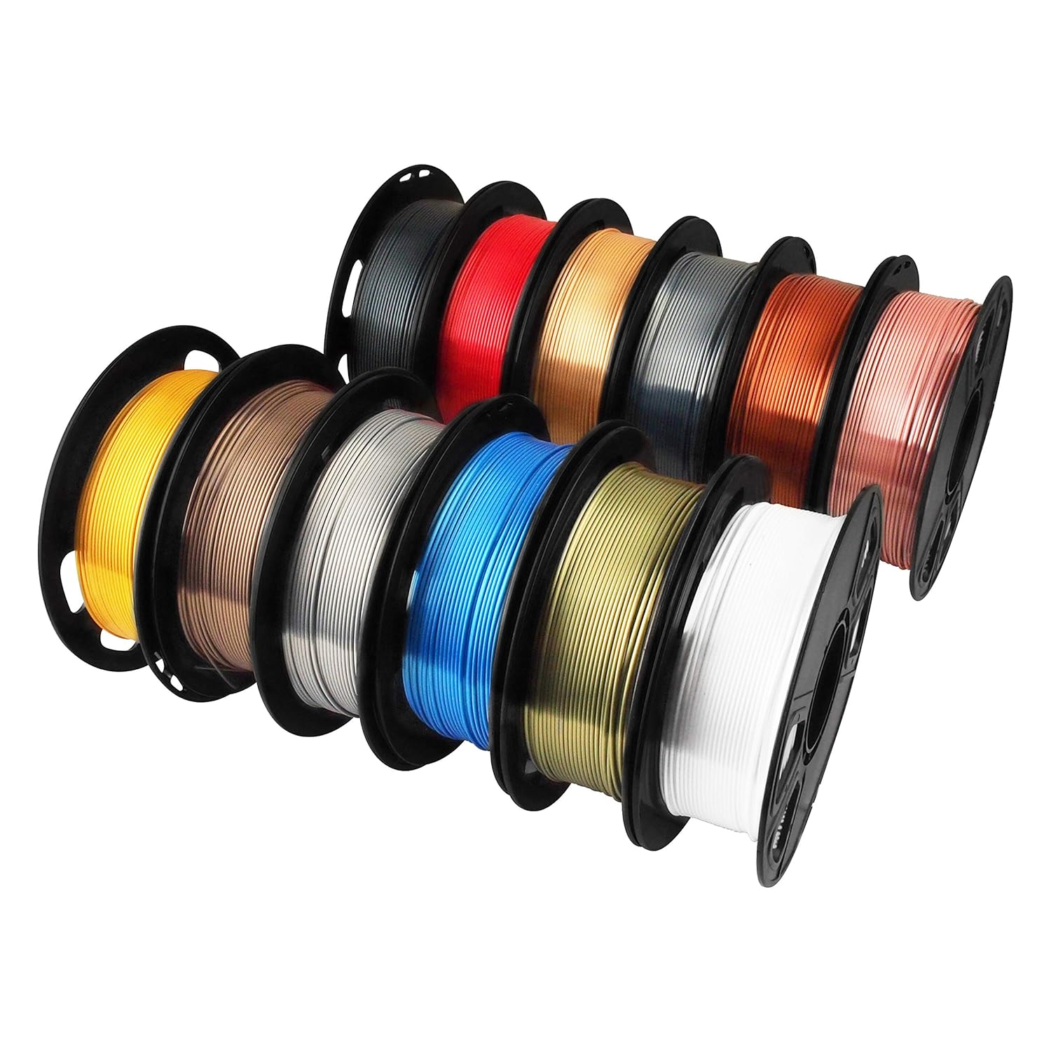 MIKA3D Shine Silk Metallic Gold PLA 3D Printer Filament Bundle