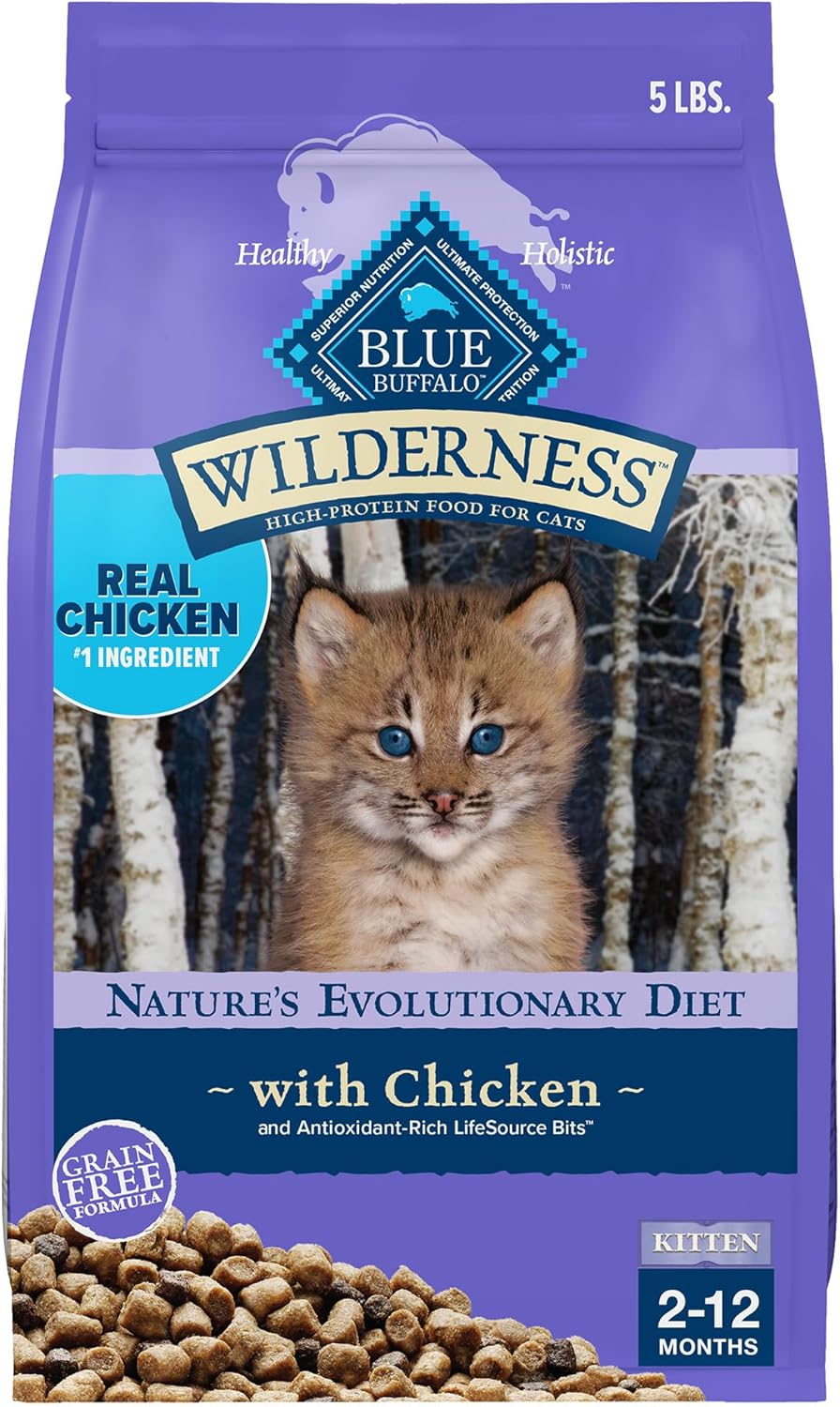 Blue Buffalo Wilderness Natural Kitten Dry Cat Food for Growth