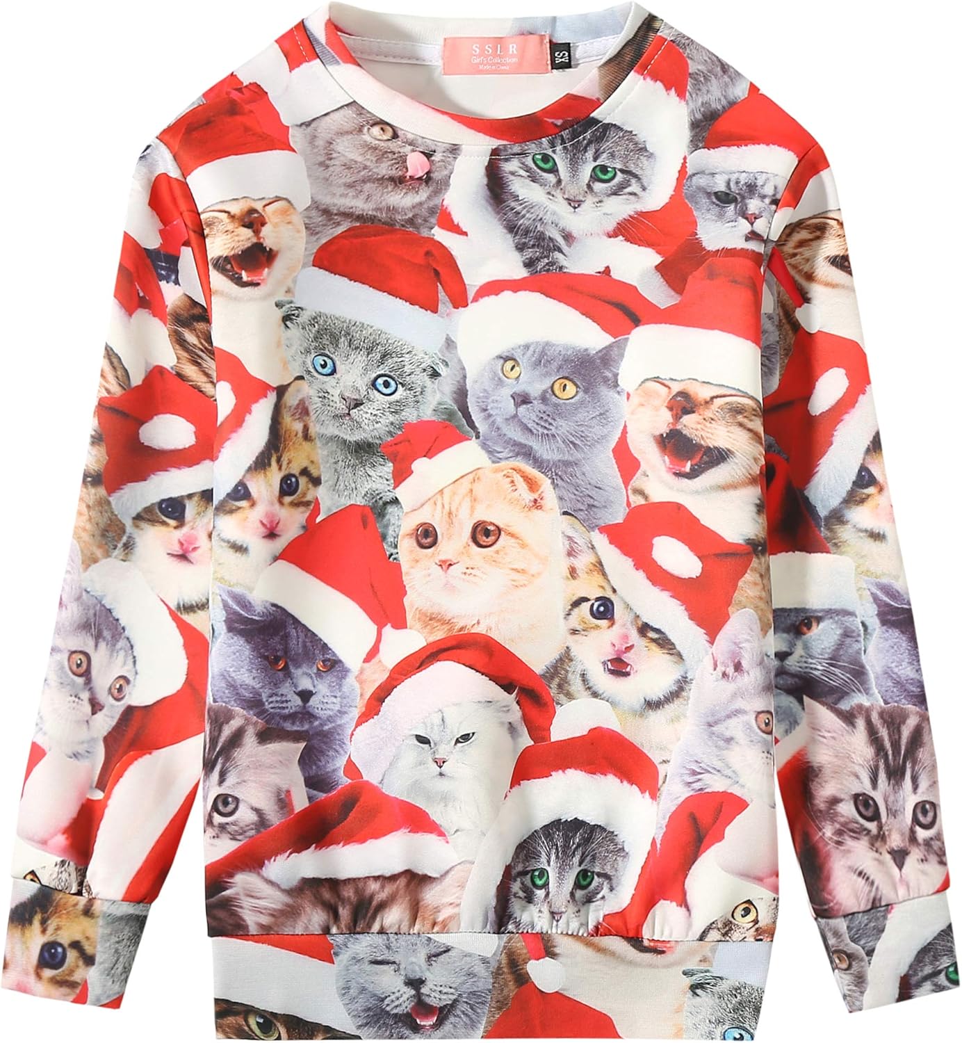SSLR Big Girls' Funny Ugly Christmas Sweatshirt