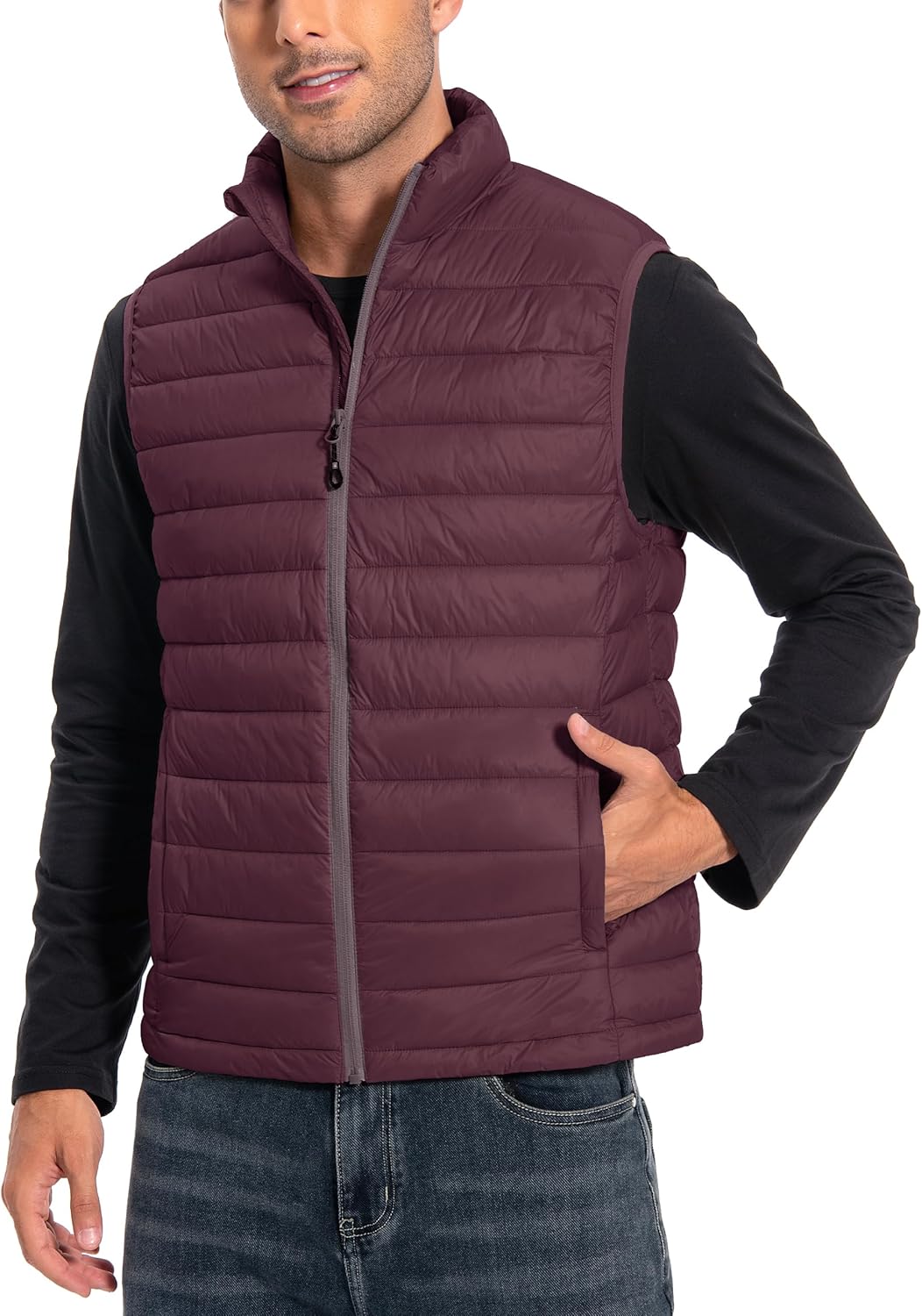Pioneer Camp Men's Lightweight Puffer Vest for All Seasons
