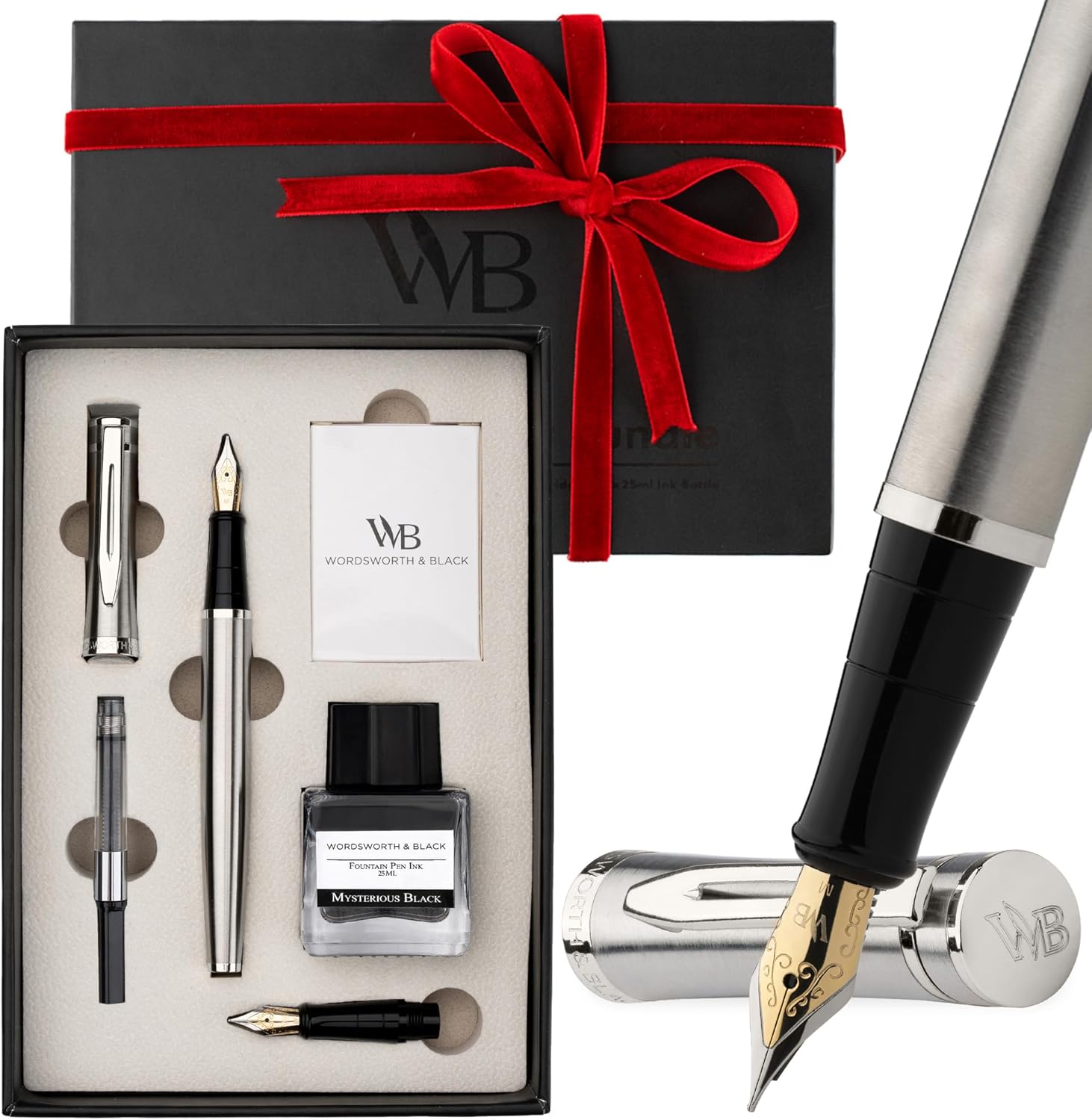 Wordsworth & Black Fountain Pen Set for Smooth Writing