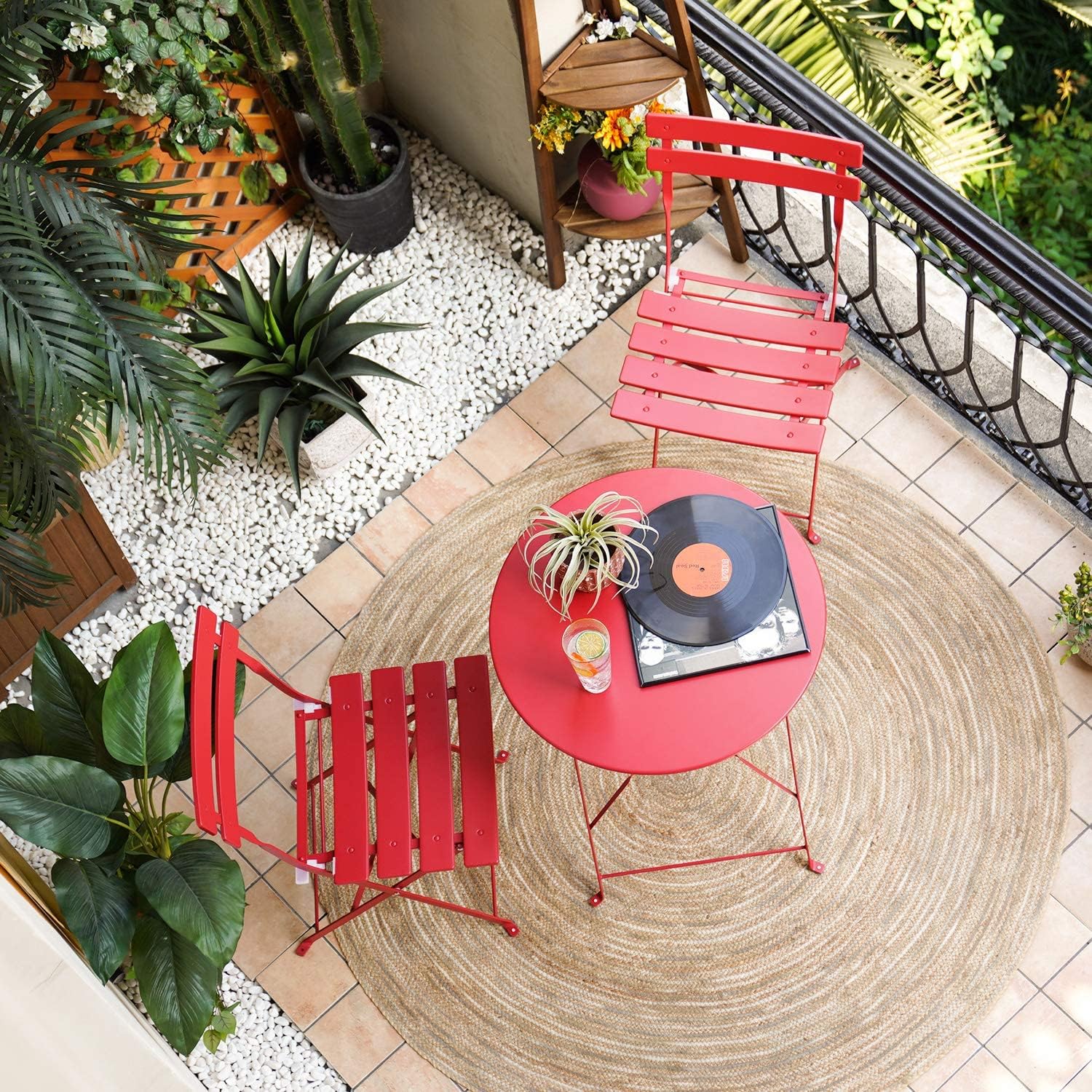 Grand patio 3-Piece Folding Bistro Set for Outdoor Relaxation