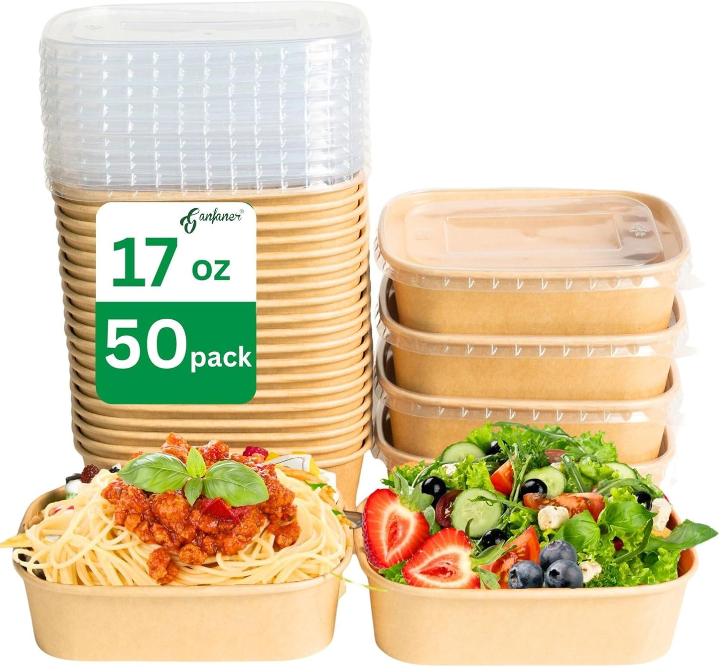 17 oz Disposable Bowls for Meal Prep and Take Out Convenience