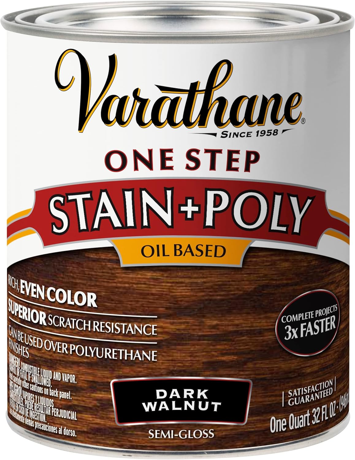 Varathane Oil-Based One Step Stain + Poly for Interior Projects