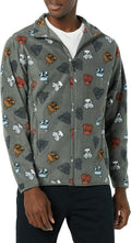 Disney Marvel Star Wars Men's Polar Fleece Full-Zip Mock Jacket - Warm