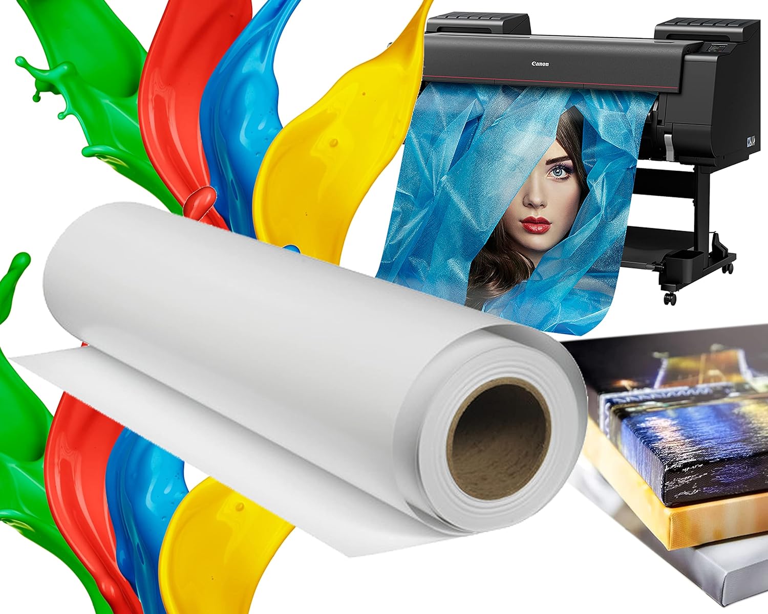 Professional Eco Solvent Canvas Roll 24x40 Glossy