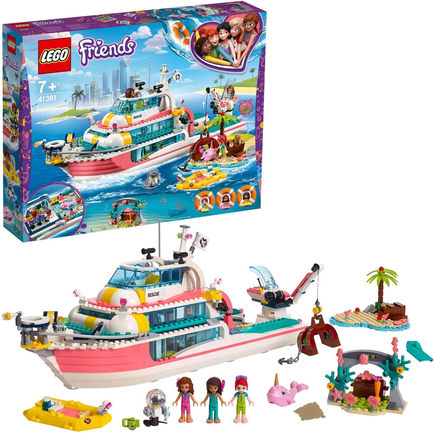 LEGO Friends Rescue Mission Boat - Sea Life Adventure