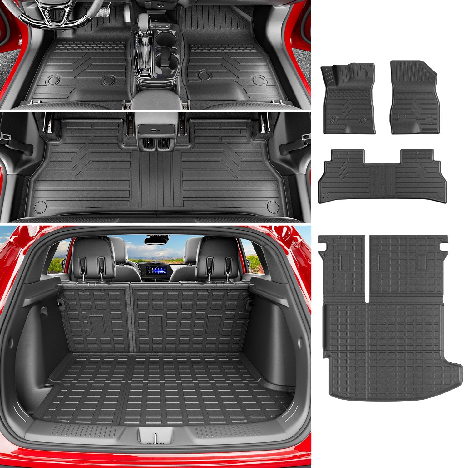 powoq Floor Mat for 2024-2026 Chevy Trax Trunk and Backrest