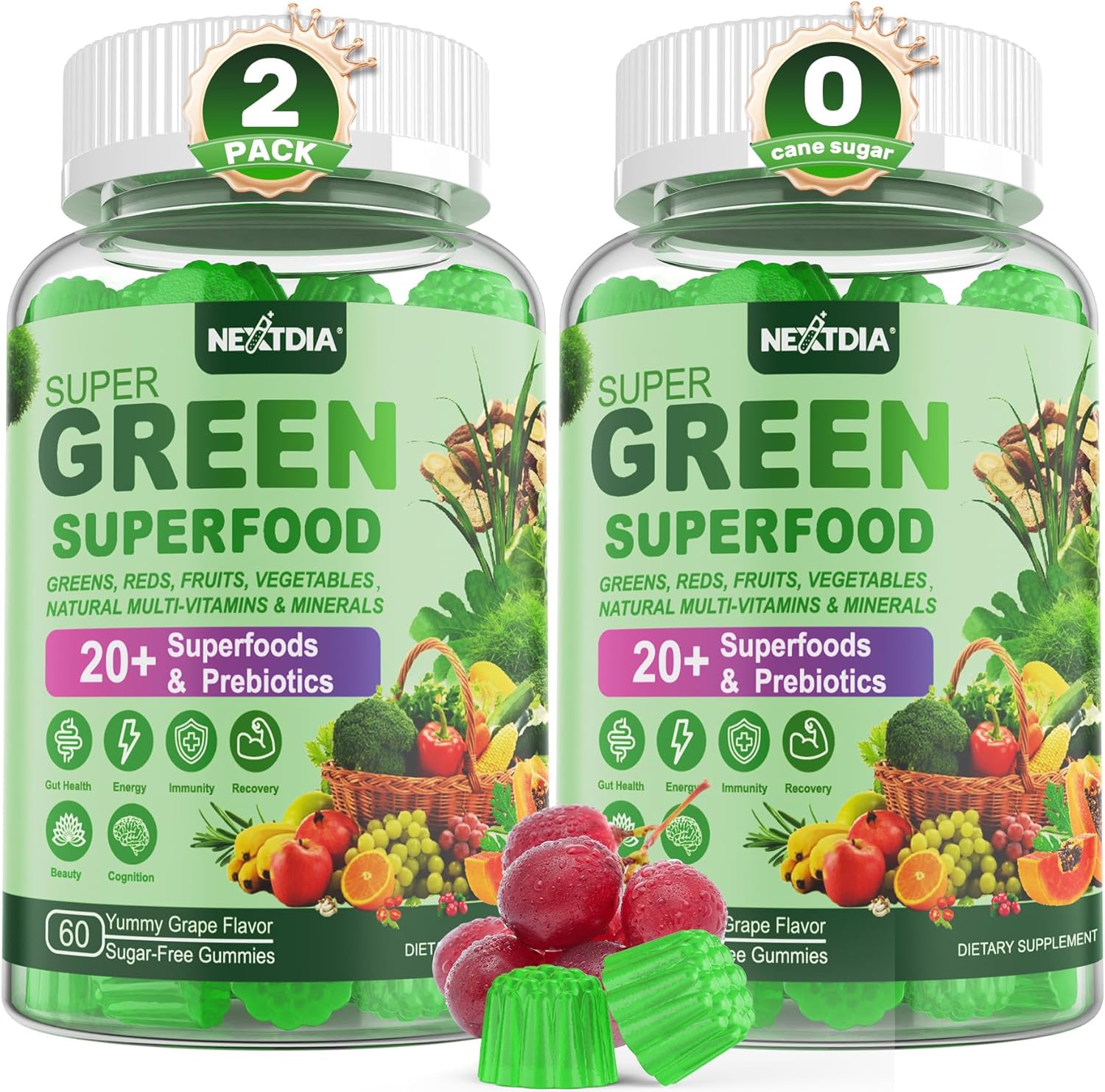 Super Greens Gummies for Digestive Health and Immunity Boost