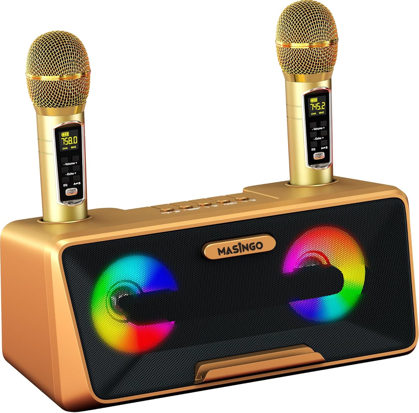Karaoke Machine for Adults and Kids with 2 Wireless Mics
