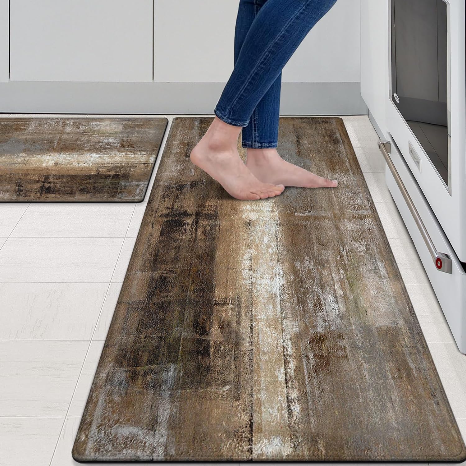 MAYHMYO Anti Fatigue Kitchen Mat Set of 2 for Comfort
