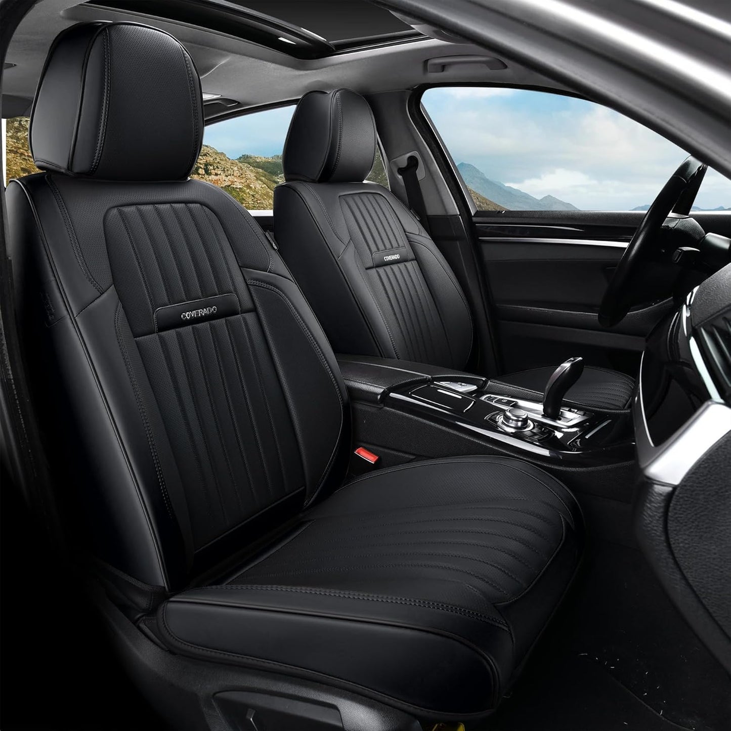 Coverado Car Seat Covers - Waterproof Nappa Leather Protection