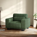 Comfy Deep Seat Oversized Accent Chair - Washable Linen - Green
