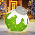 BRIGHTDECK Outdoor Christmas Ball Decoration - Collapsible 80 LED
