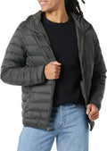 Men's Lightweight Water-Resistant Packable Hooded Puffer (Style F8ZD)