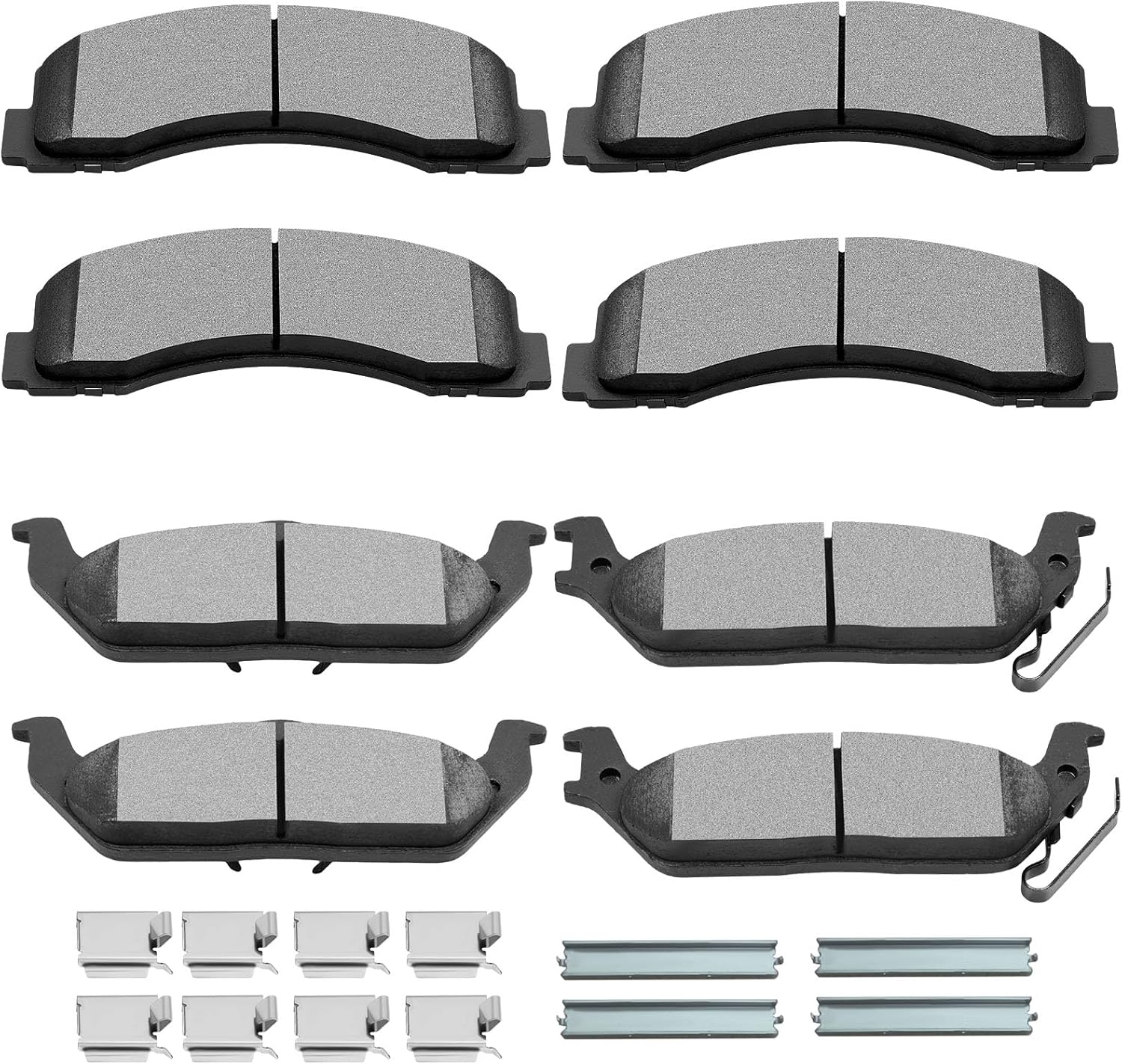 SCITOO Brake Pads Kits for 2010-2011 Ford F-150 - 8pcs Set