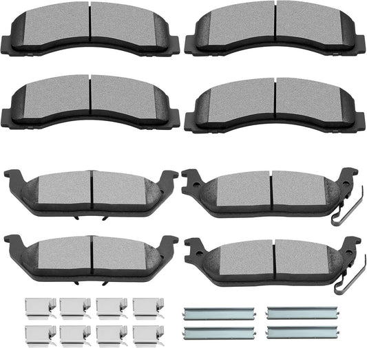 SCITOO Brake Pads Kits for 2010-2011 Ford F-150 - 8pcs Set