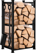 Firewood Rack with Tool Set - Indoor/Outdoor Log Holder 28.3in