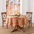 Hawley Plaid Fall Cotton Oval Tablecloth 60in x 84in - Timeless