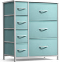 Sorbus 7-Drawer Dresser Pastel Aqua - Compact Storage Chest