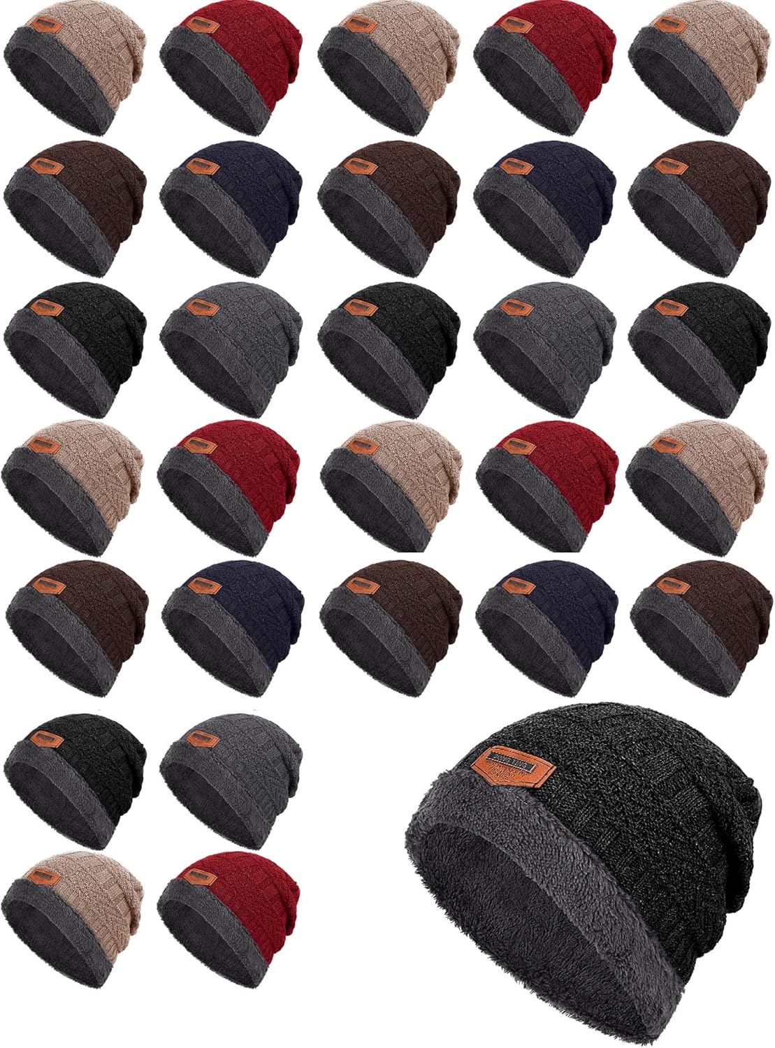 36 Pcs Winter Beanie Bulk for Donations and Shelters