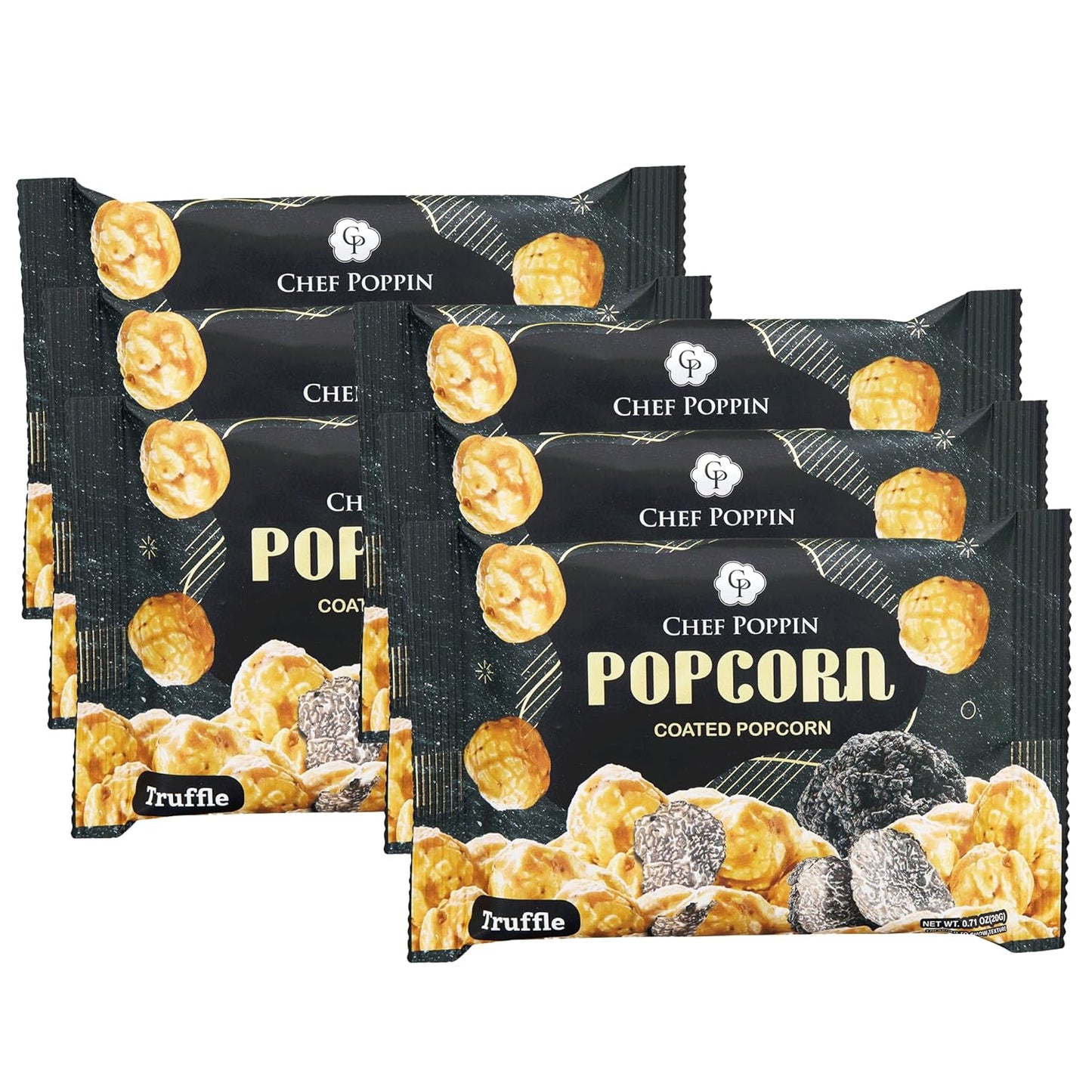 Truffle Gourmet Popcorn, Non-GMO, Chef Poppin, 6 Pack