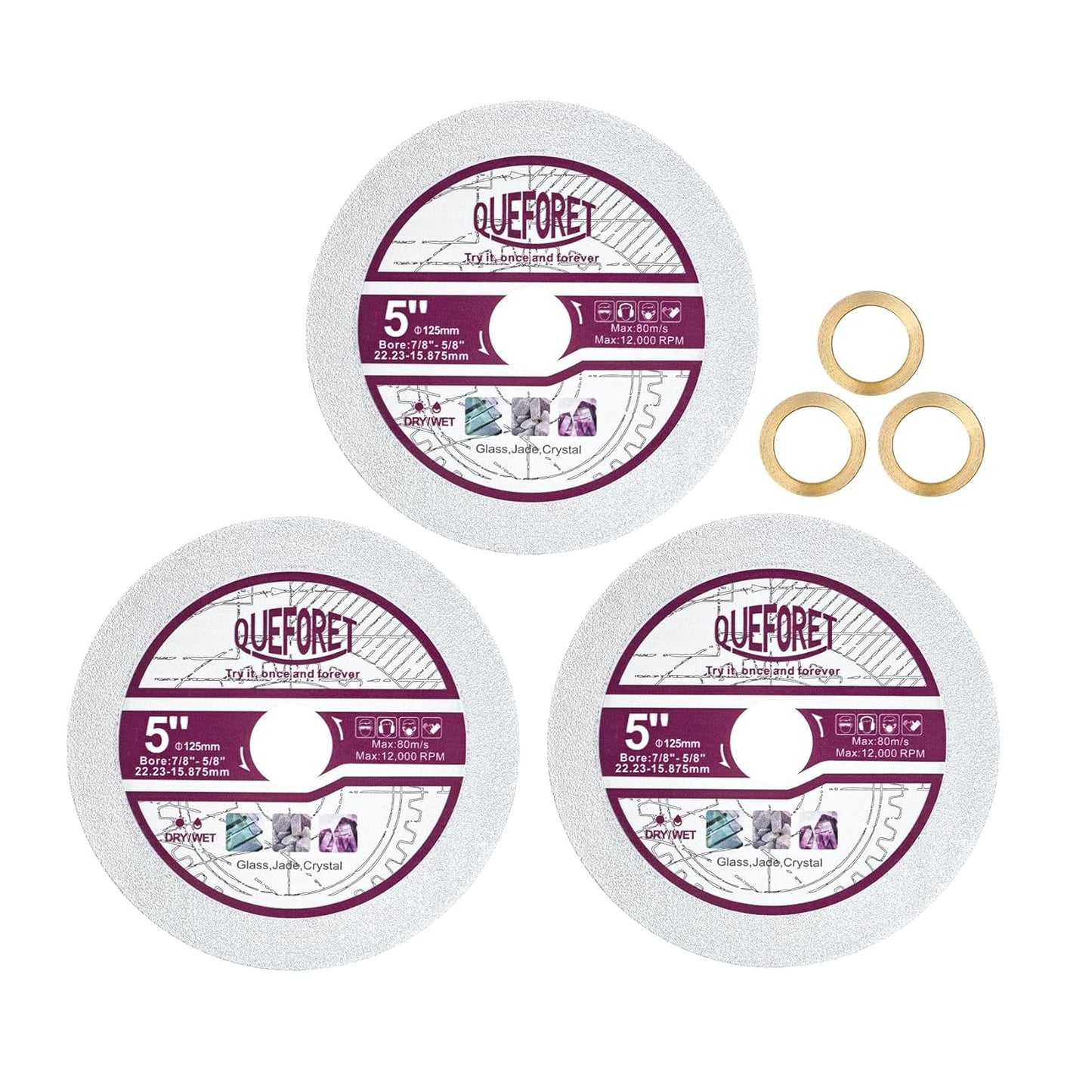 QUEFORET Diamond Glass Cutting Discs - Precise Cuts for Glass & More!