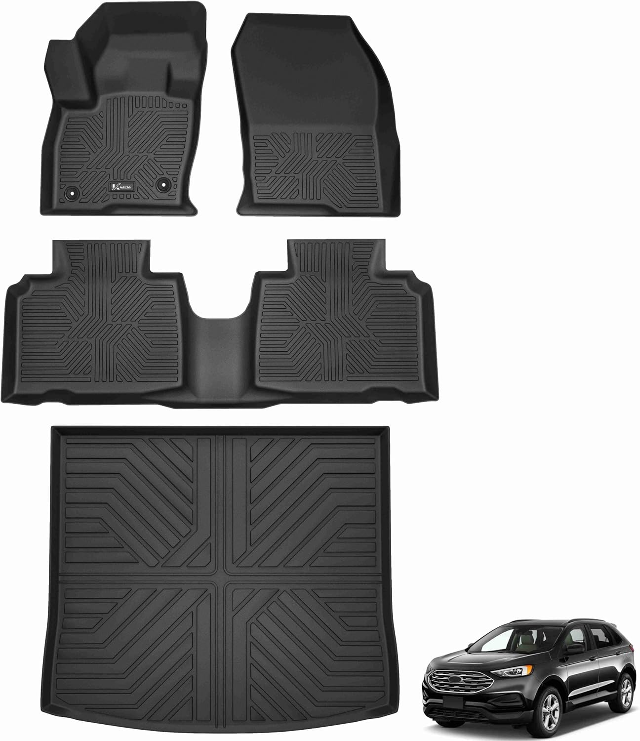 KARPAL Floor Mats for 2015-2026 Ford Edge - All Weather Protection