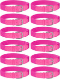 Baseball Belts 12-Pack Elastic PU Leather Belts for Men and Women