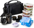 ThinkFit Insulated Meal Prep Lunch Box with 6 BPA-Free Containers